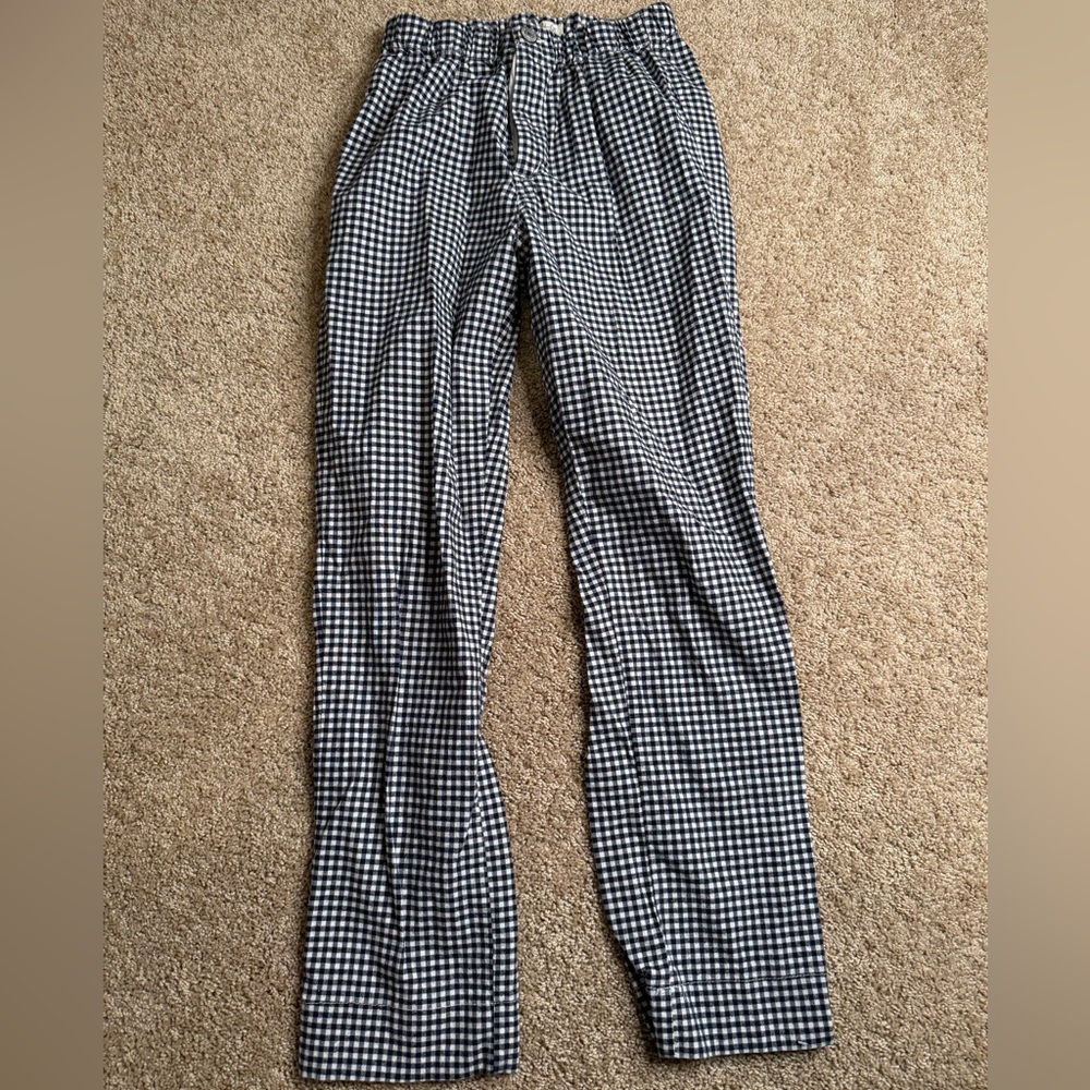 John Galt Brandy Melville Navy & White Gingham‎ Pants One Size